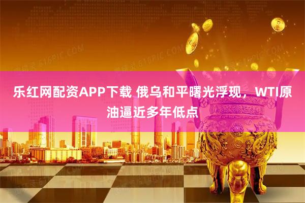 乐红网配资APP下载 俄乌和平曙光浮现，WTI原油逼近多年低点